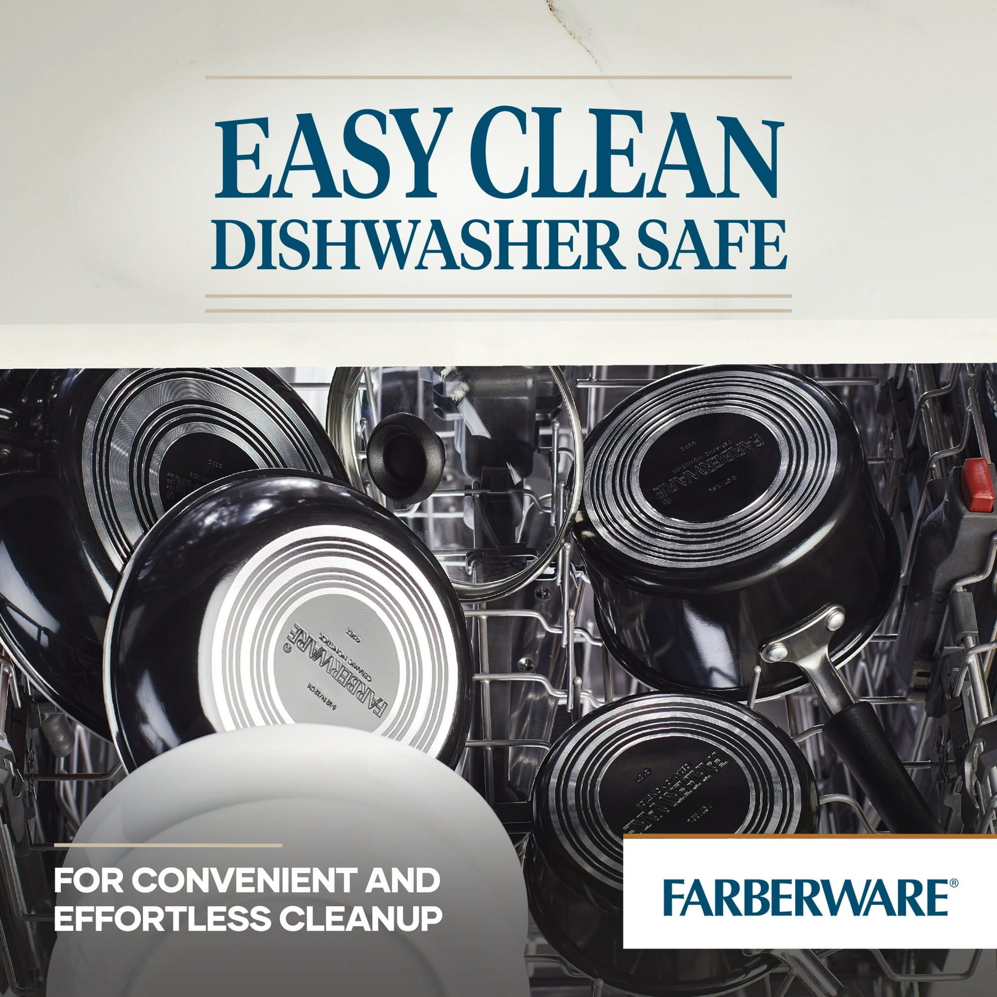 14-Piece Easy Clean Pro Ceramic Cookware Set, Black