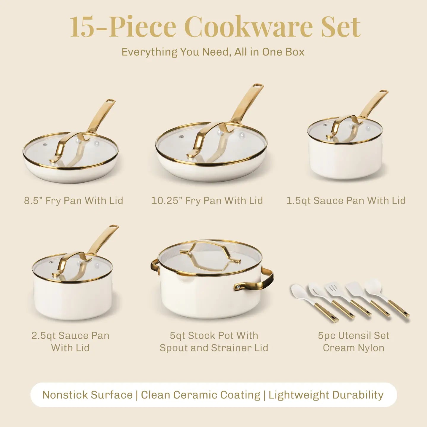 Heavy Duty Nonstick Cookware Set